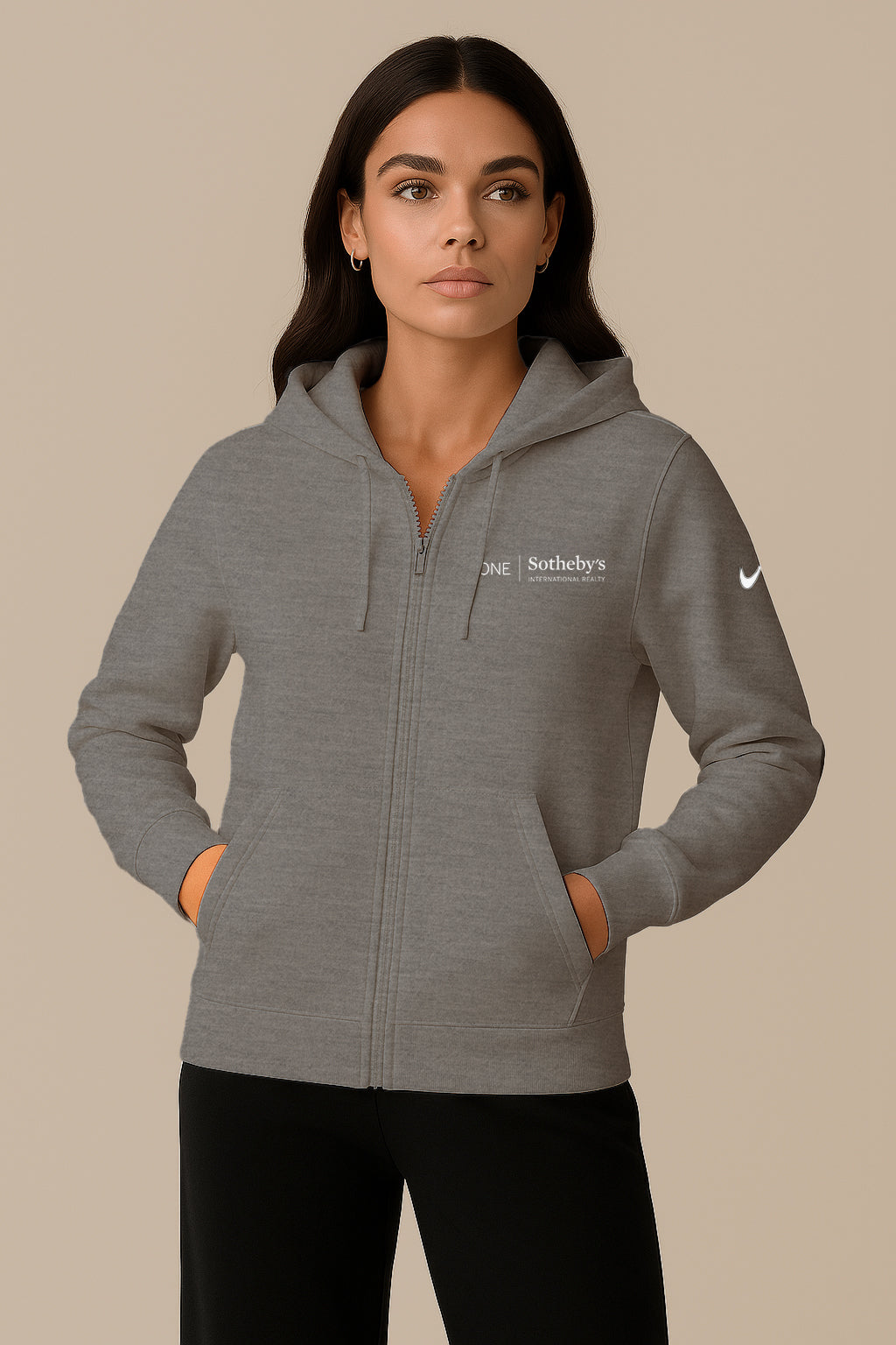 Nike Club Women's Fleece Sleeve Swoosh Full-Zip Hoodie