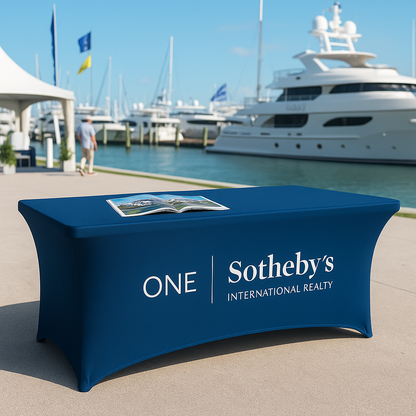 DisplaySplash 6' RPET Stretch Open Back Table Cover