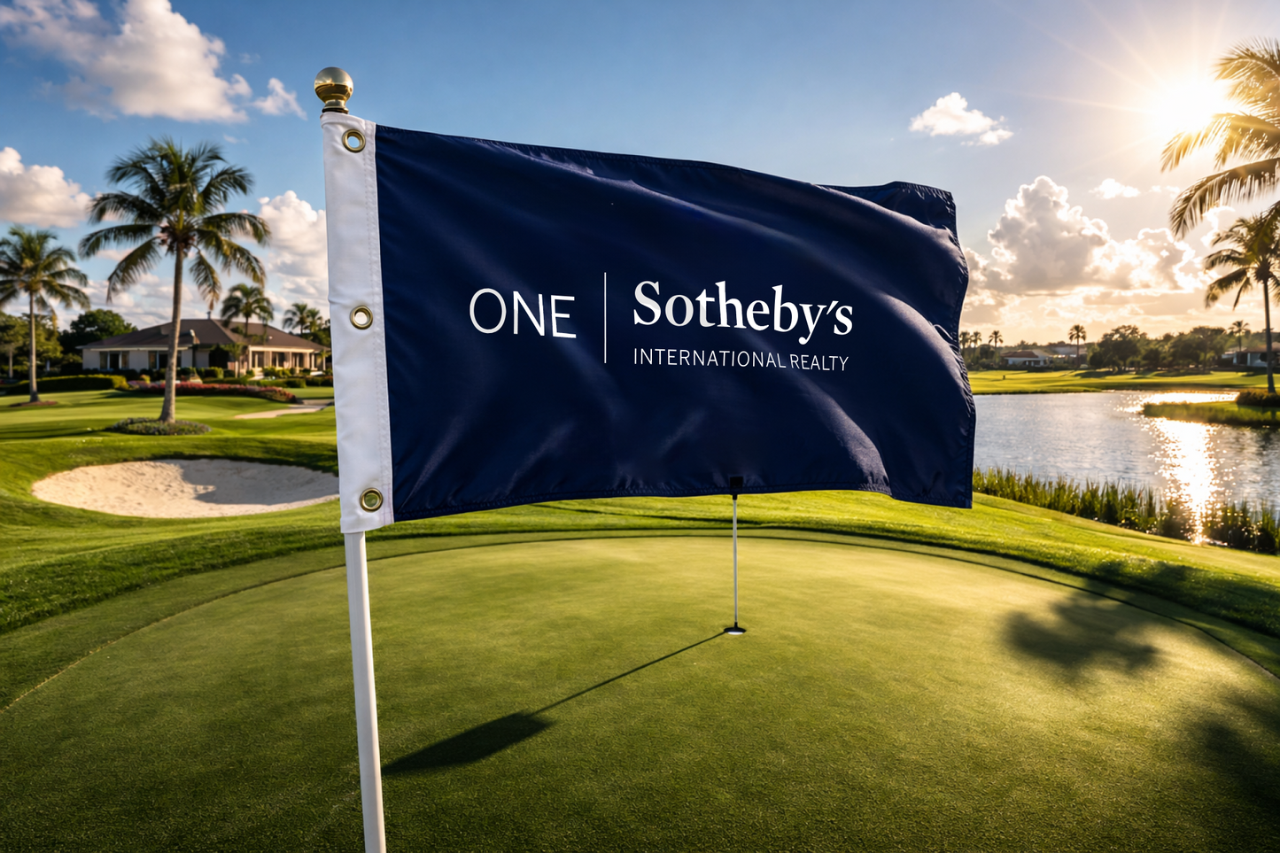 Golf Flag with Canvas Heading Double-Sided