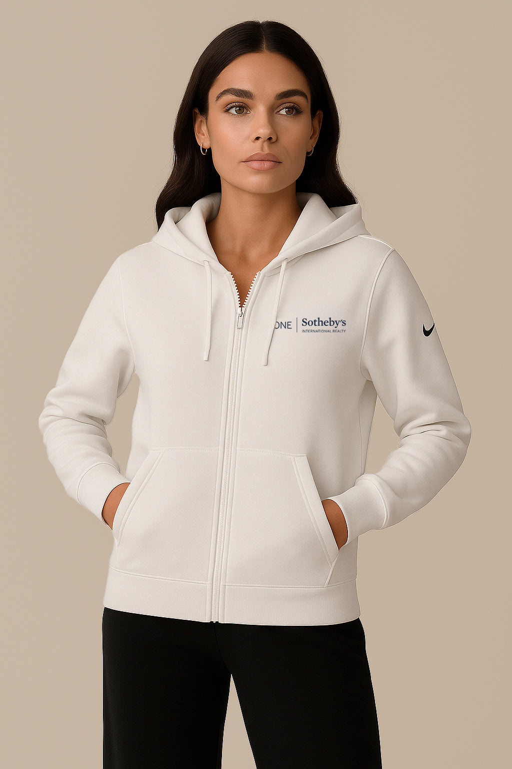 Nike Club Women's Fleece Sleeve Swoosh Full-Zip Hoodie