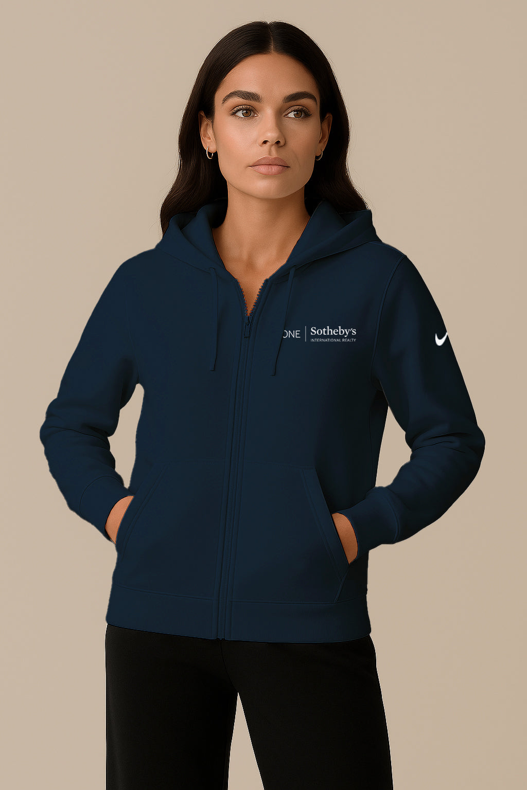 Nike Club Women's Fleece Sleeve Swoosh Full-Zip Hoodie