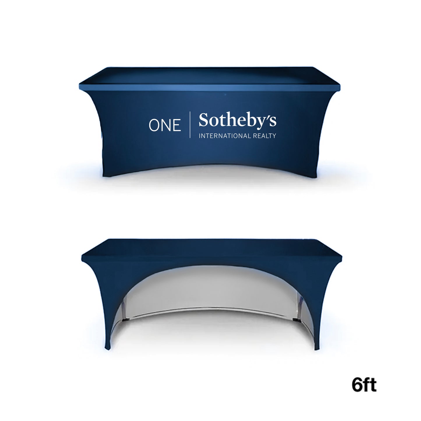 DisplaySplash 6' RPET Stretch Open Back Table Cover