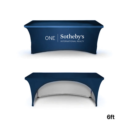 DisplaySplash 6' RPET Stretch Open Back Table Cover